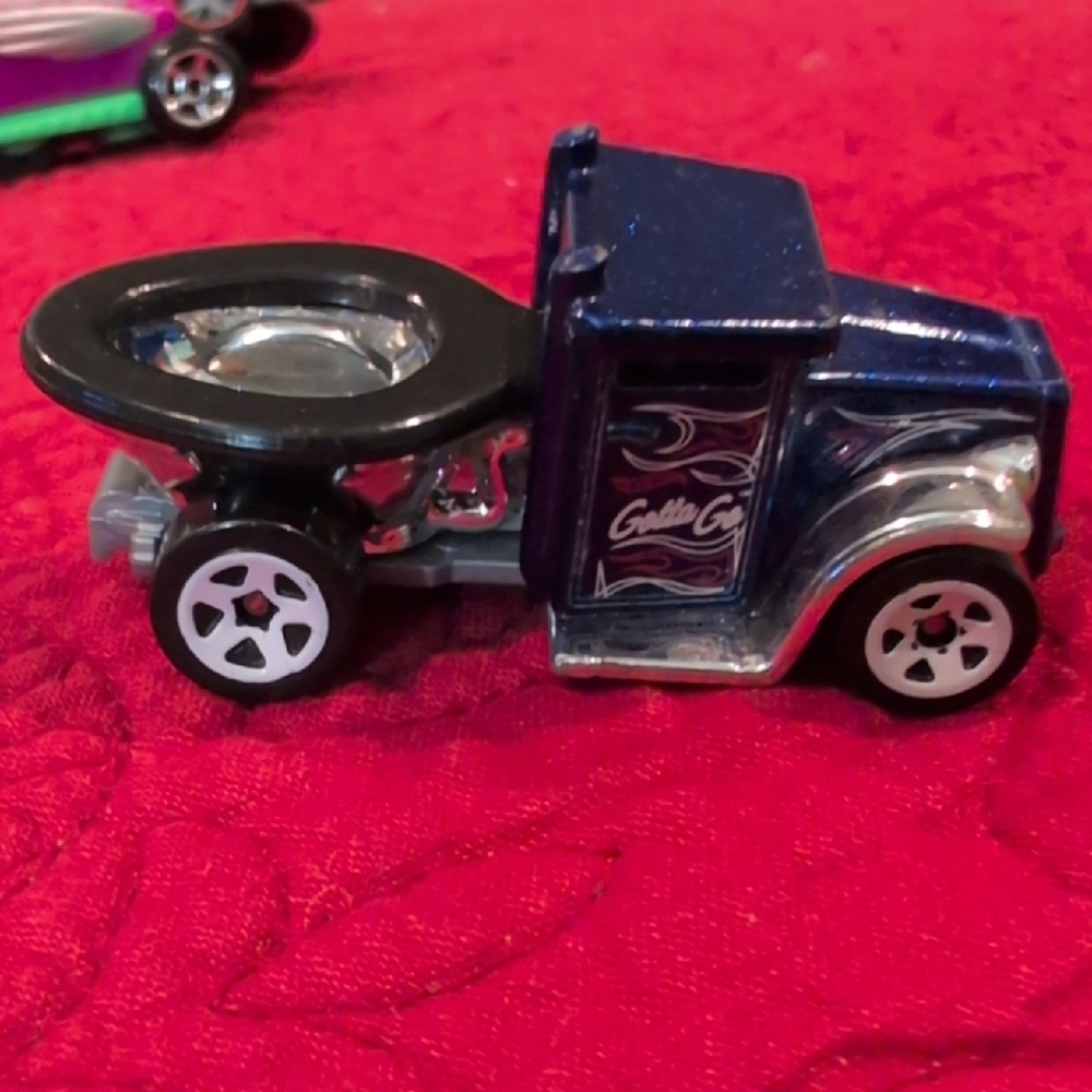 Blue and Silver Die-Cast Model Truck